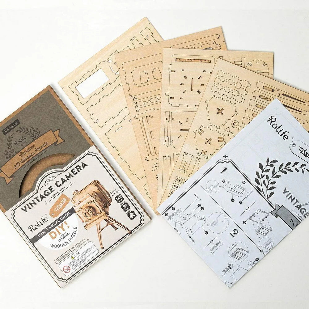 Puzzel 3D Vintage Camera-7