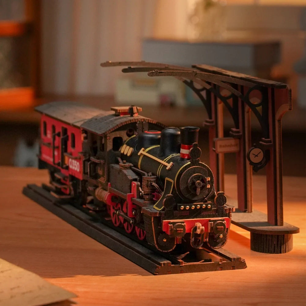 Puzzel 3D Vintage stoomtrein-1