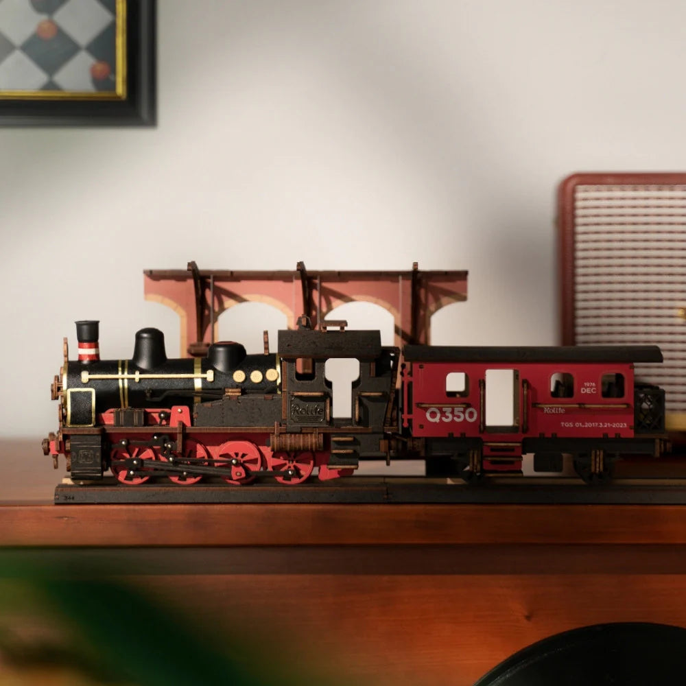 Puzzel 3D Vintage stoomtrein-11