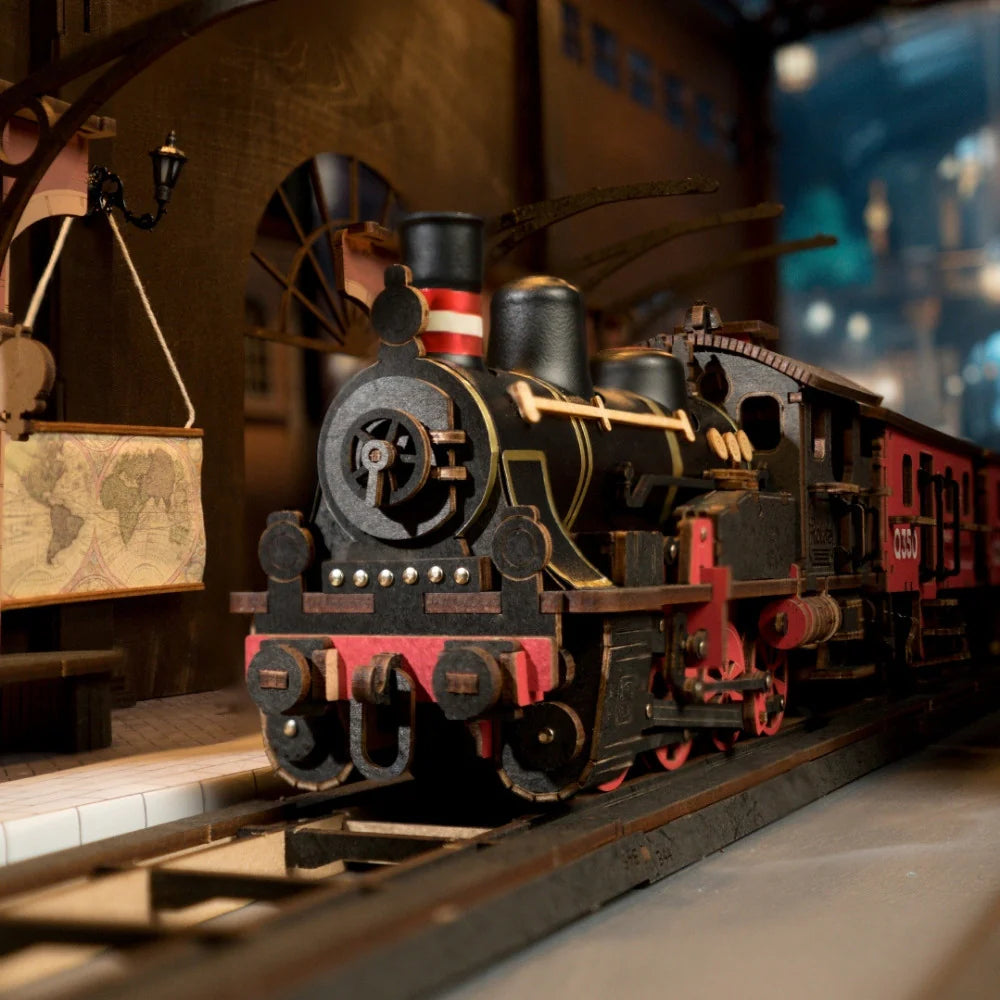 Puzzel 3D Vintage stoomtrein-3