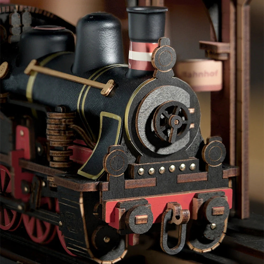 Puzzel 3D Vintage stoomtrein-4