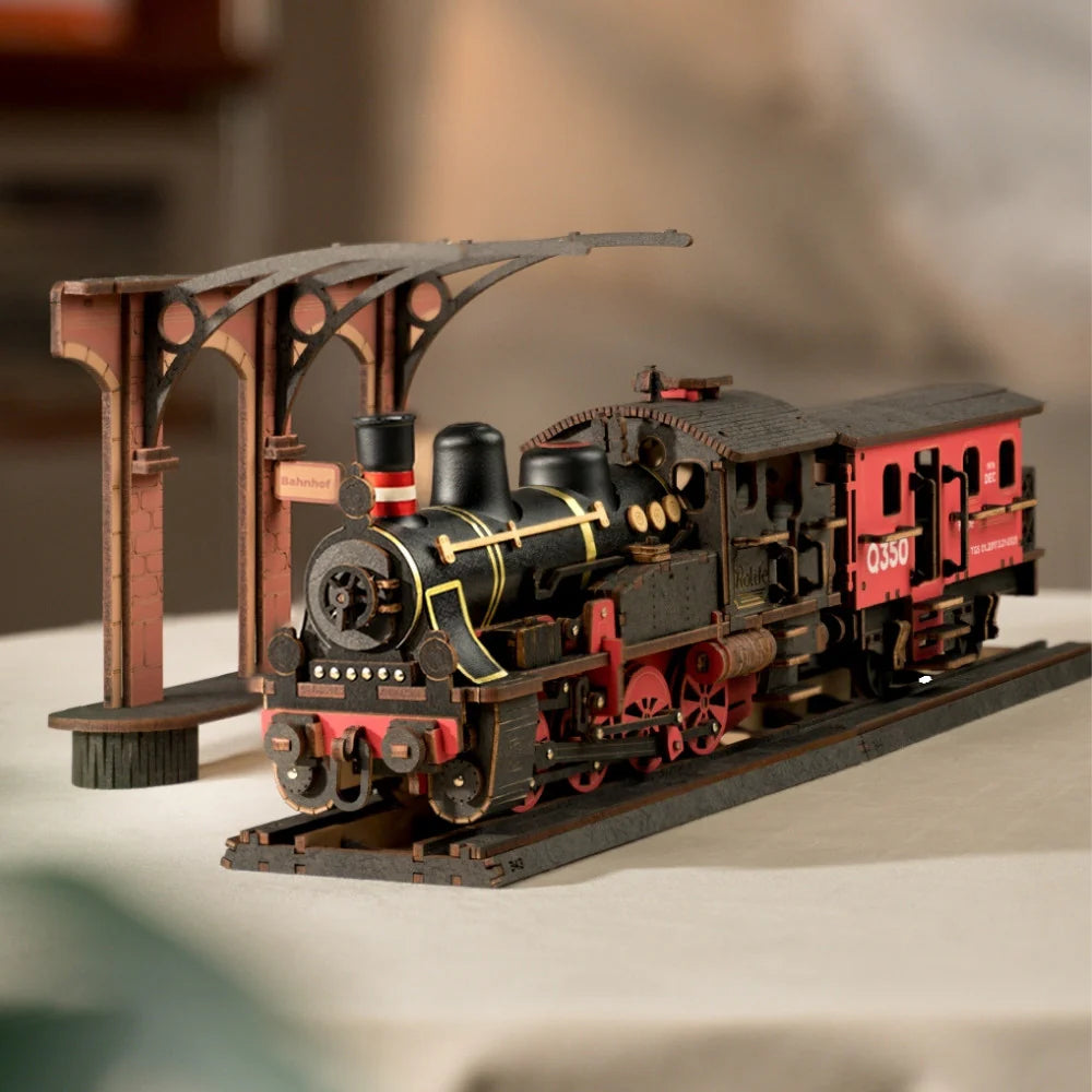 Puzzel 3D Vintage stoomtrein-9