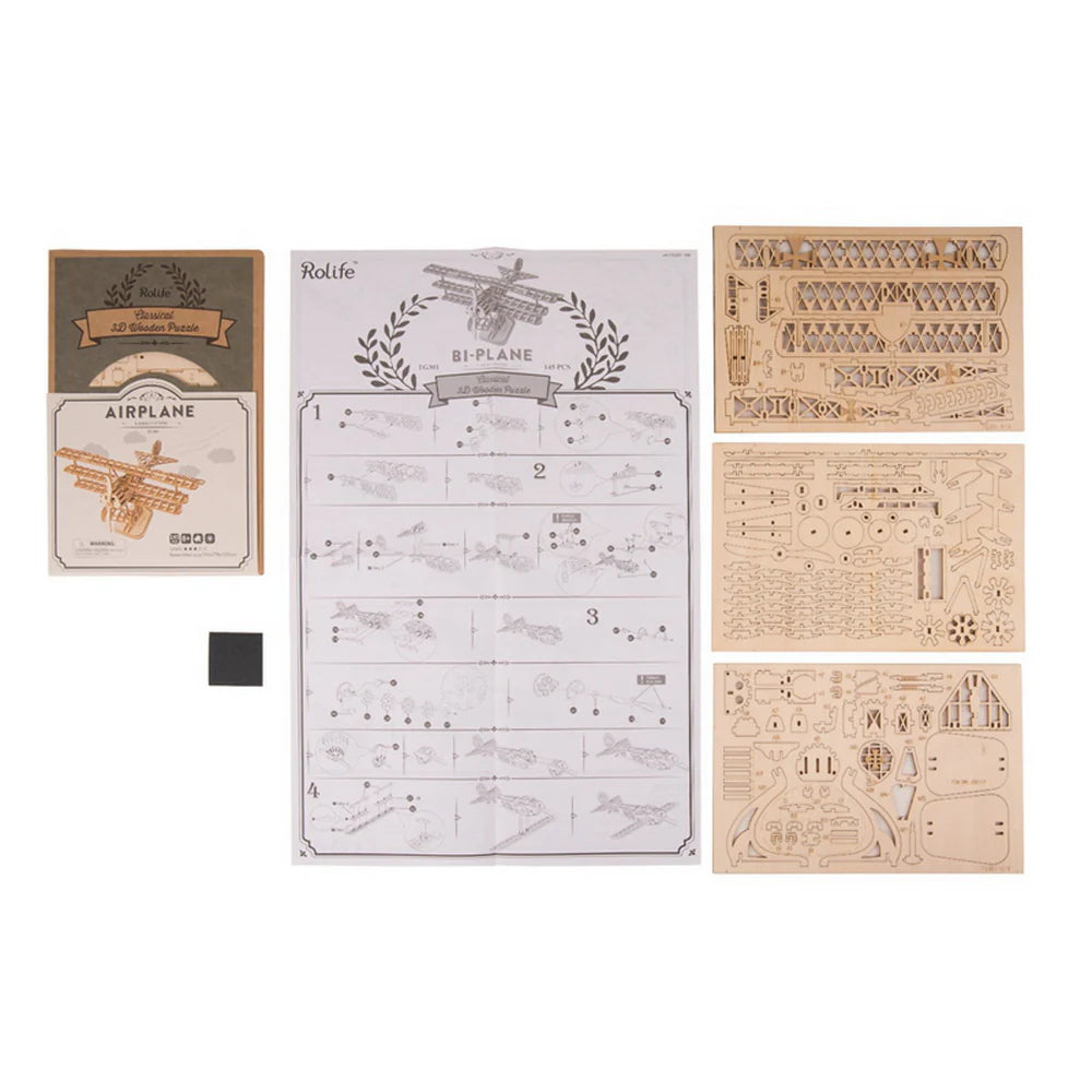 Puzzel 3D Vliegtuig-12