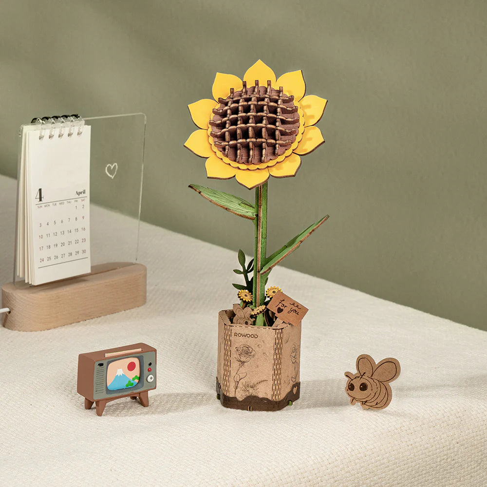 Puzzel 3D Zonnebloem-1