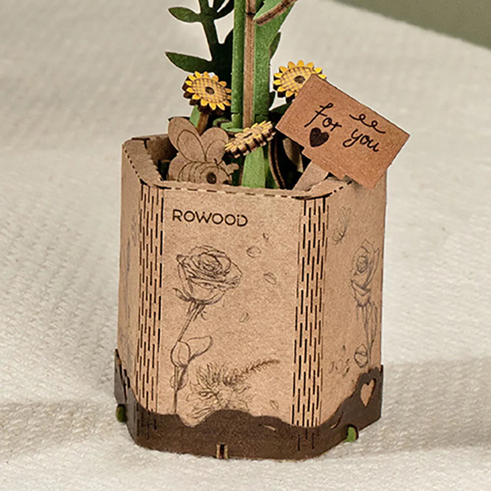 Puzzel 3D Zonnebloem-5