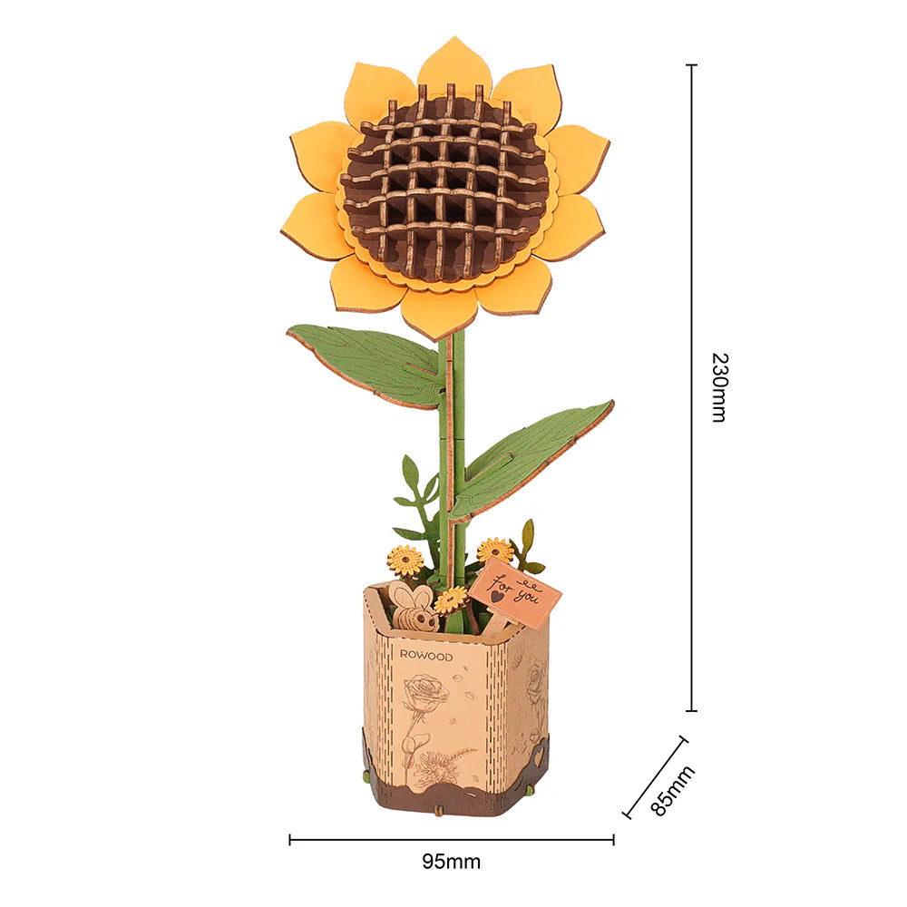 Puzzel 3D Zonnebloem-9
